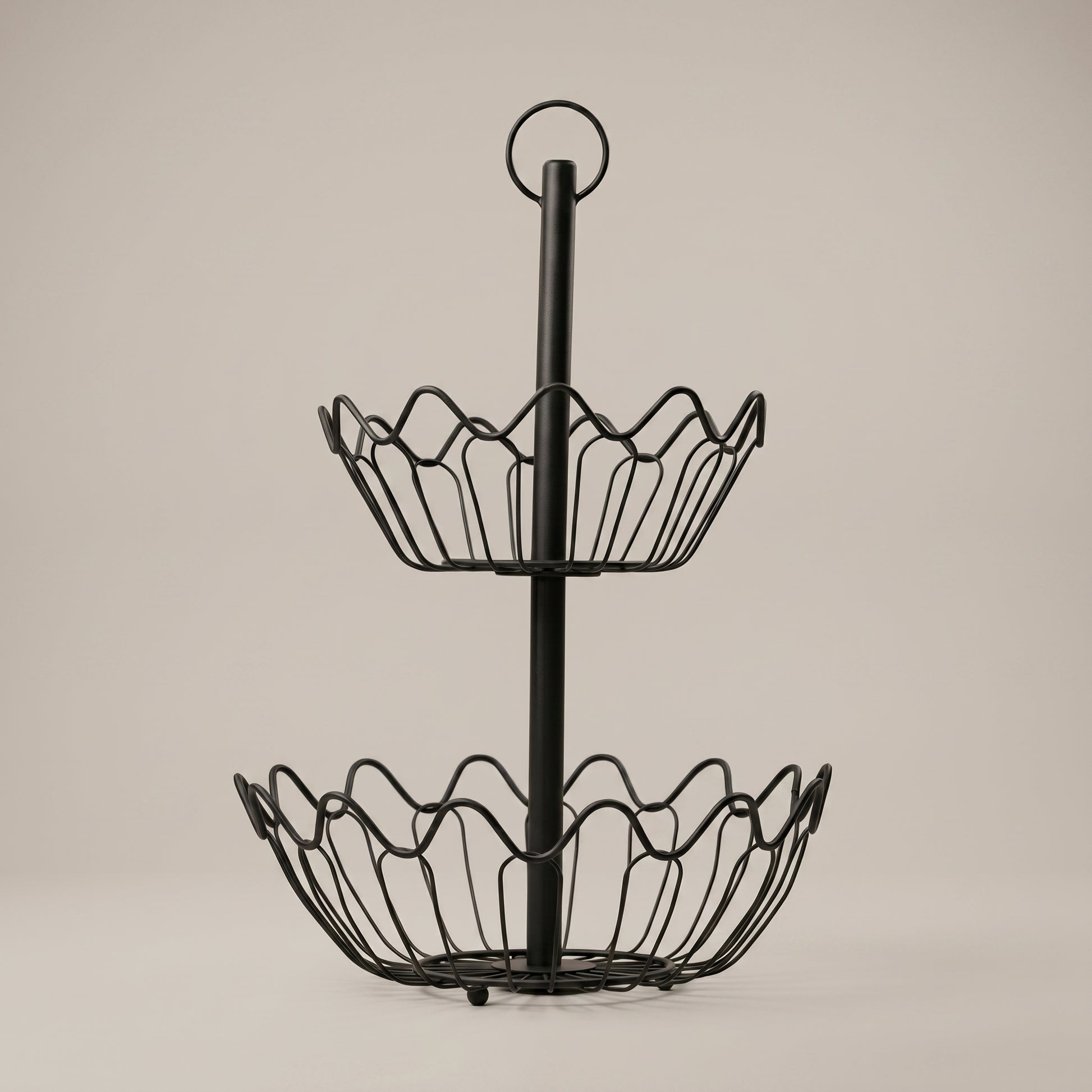 Floral Metal Fruit Basket by Zodiya-5