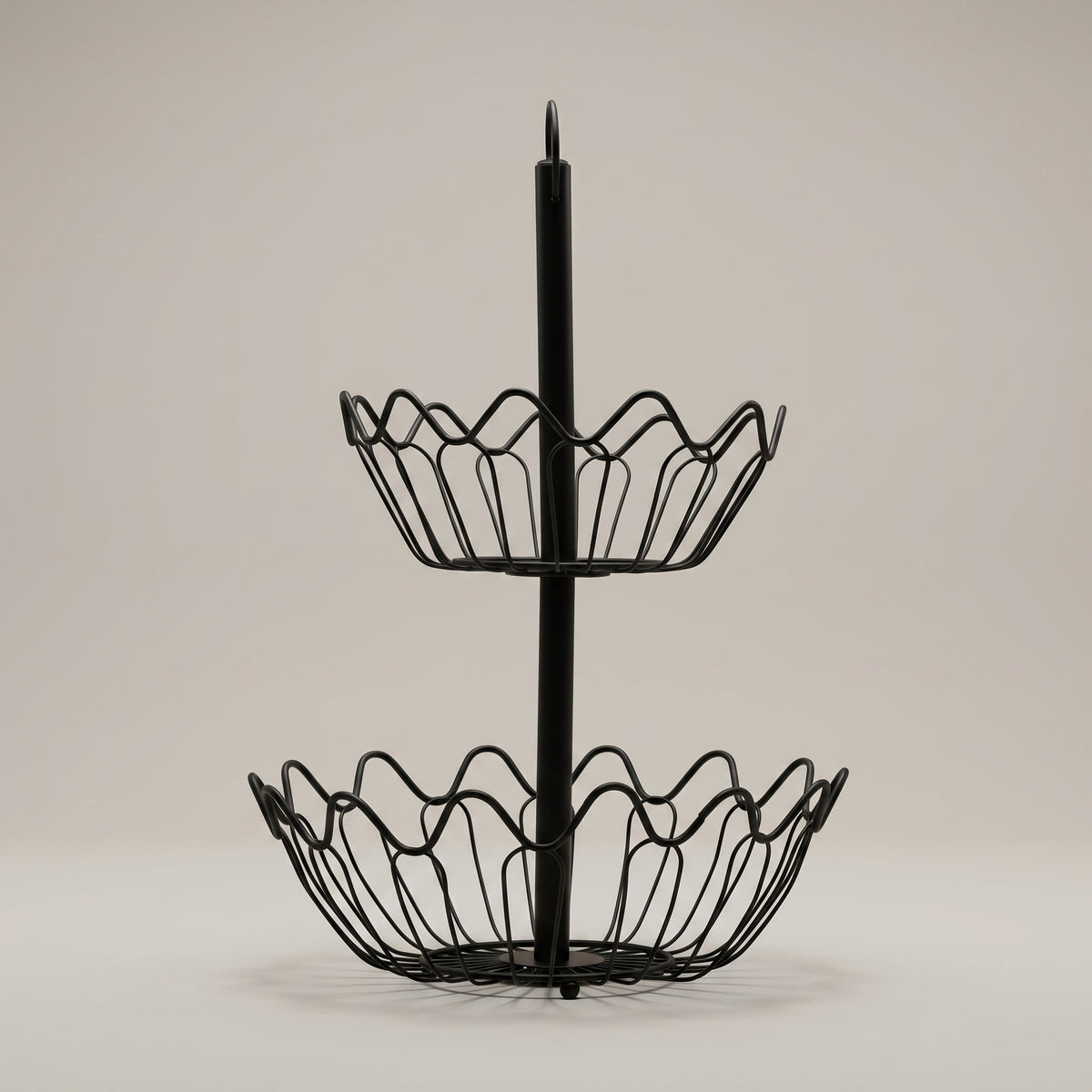 Floral Metal Fruit Basket by Zodiya