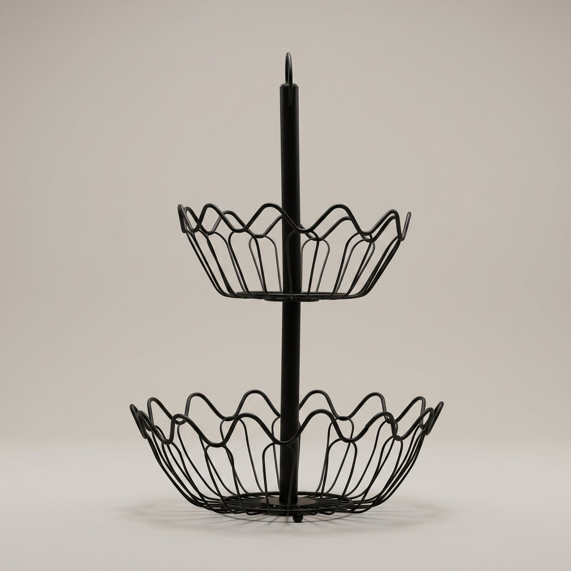 Floral Metal Fruit Basket by Zodiya-3