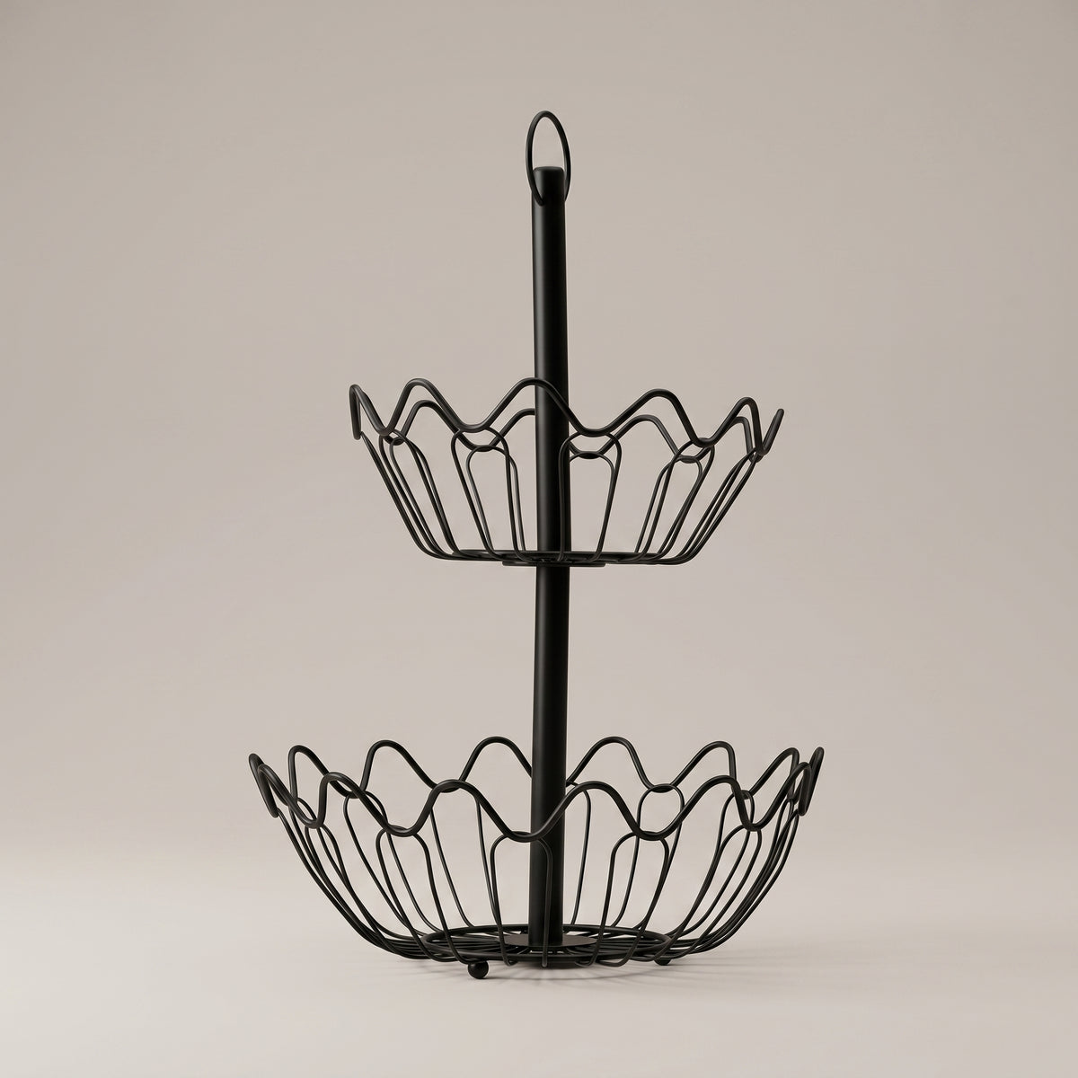 Floral Metal Fruit Basket by Zodiya