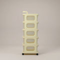 5-Tier Cream Plastic Rolling Storage with Drawers by Zodiya