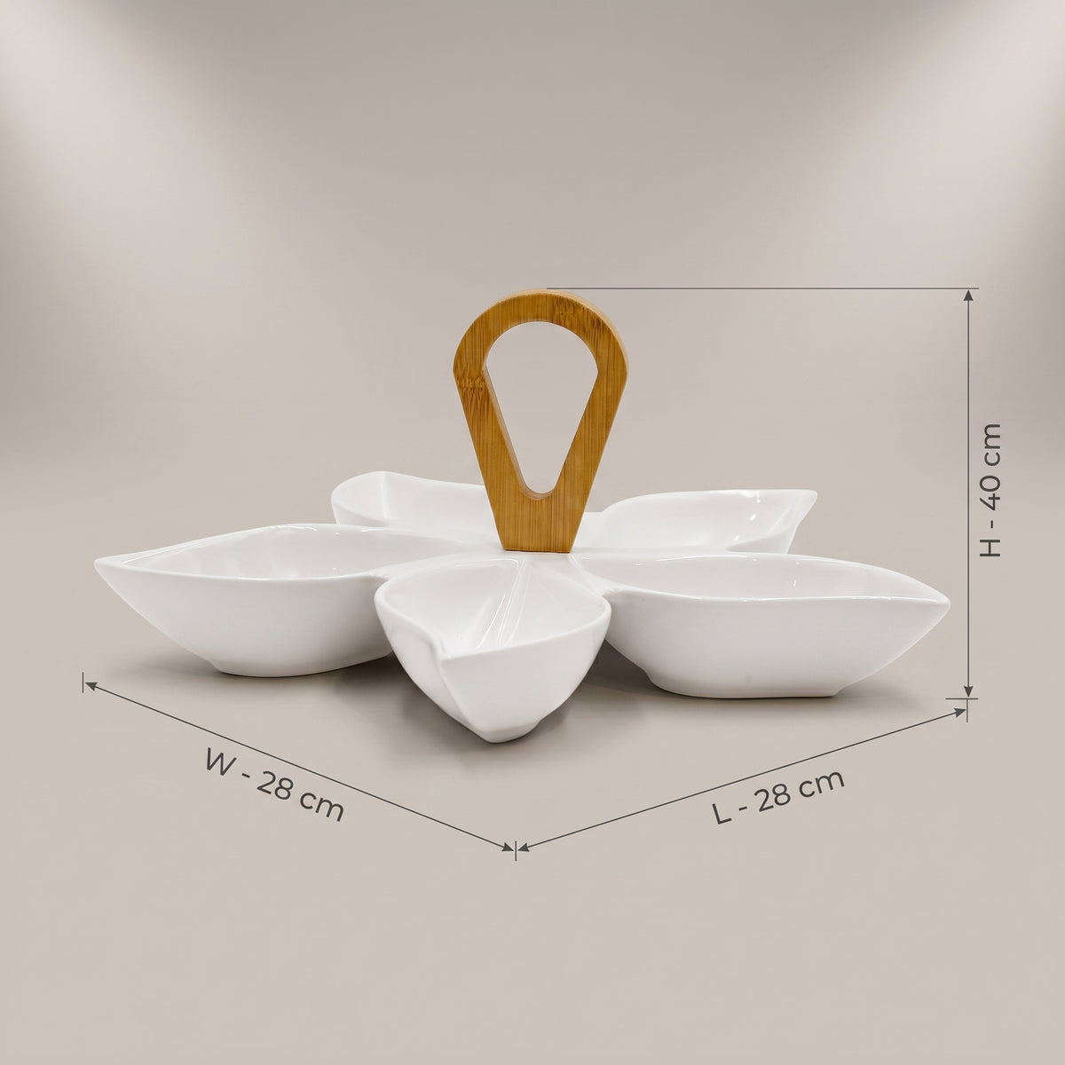 White Serving Platter Set of 5 by Zodiya