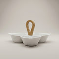 White Serving Platter of Set 3 by Zodiya