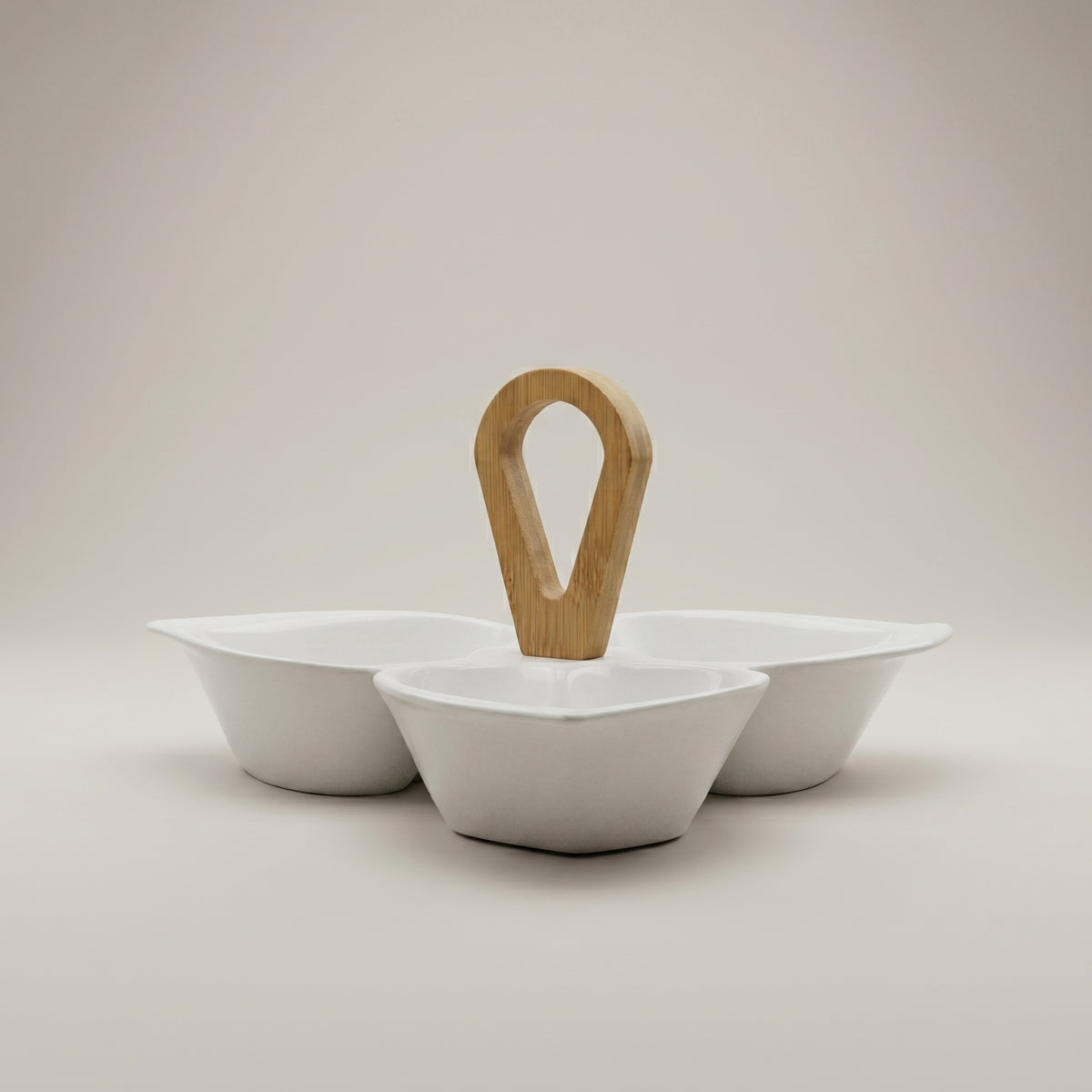 White Serving Platter of Set 3 by Zodiya