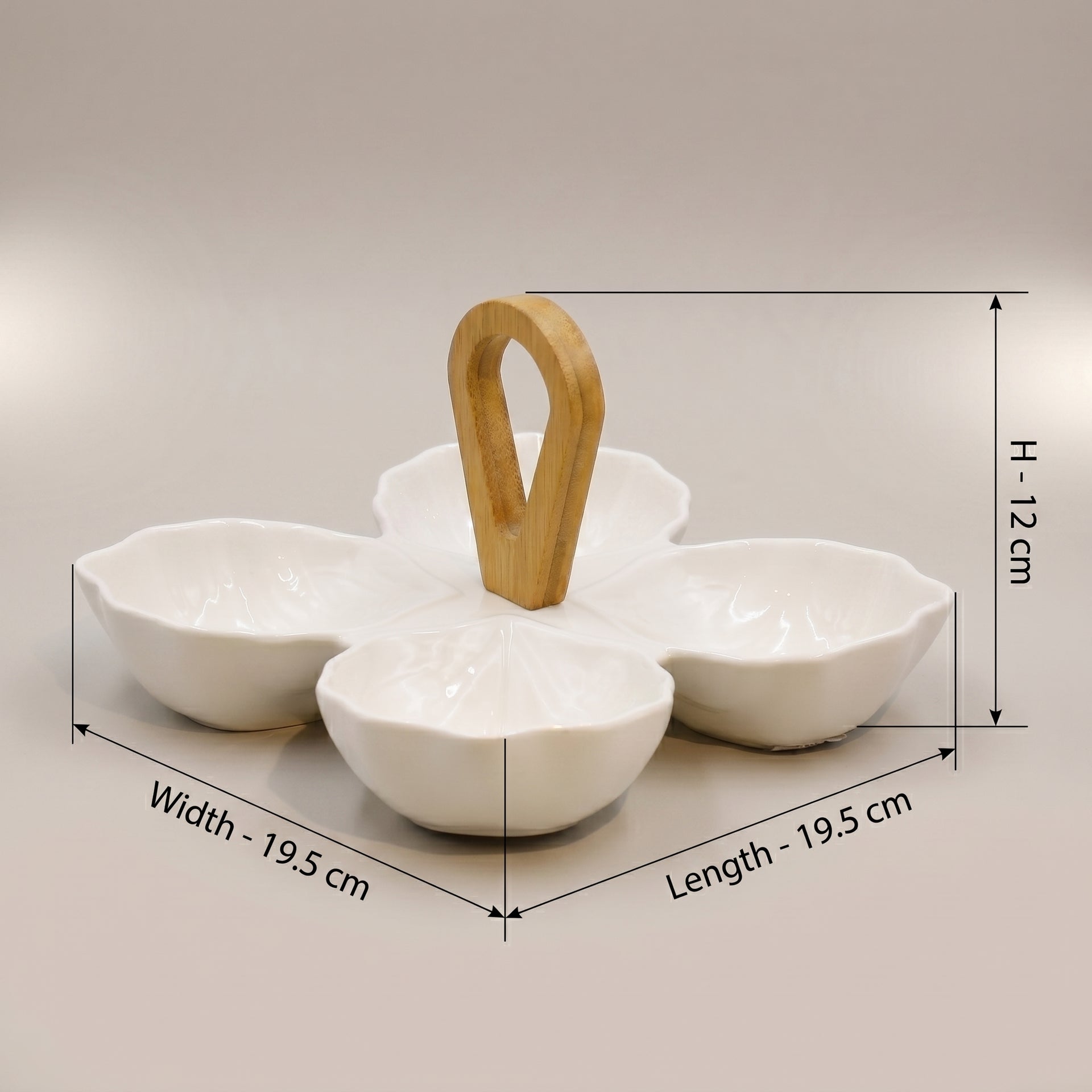 White Serving Platter Set by Zodiya