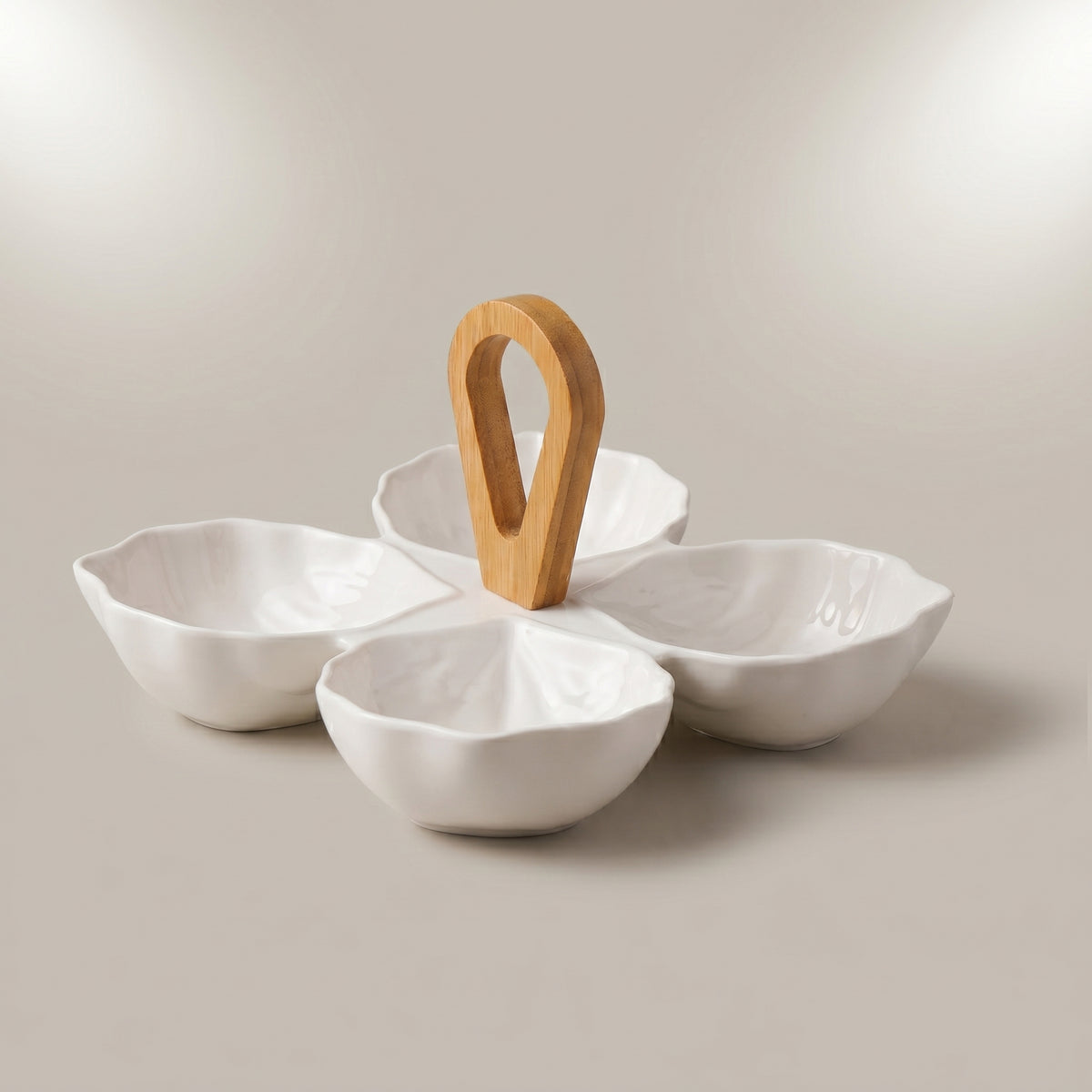White Serving Platter Set by Zodiya
