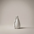 White Ceramic Flower Vase (Small) by Zodiya