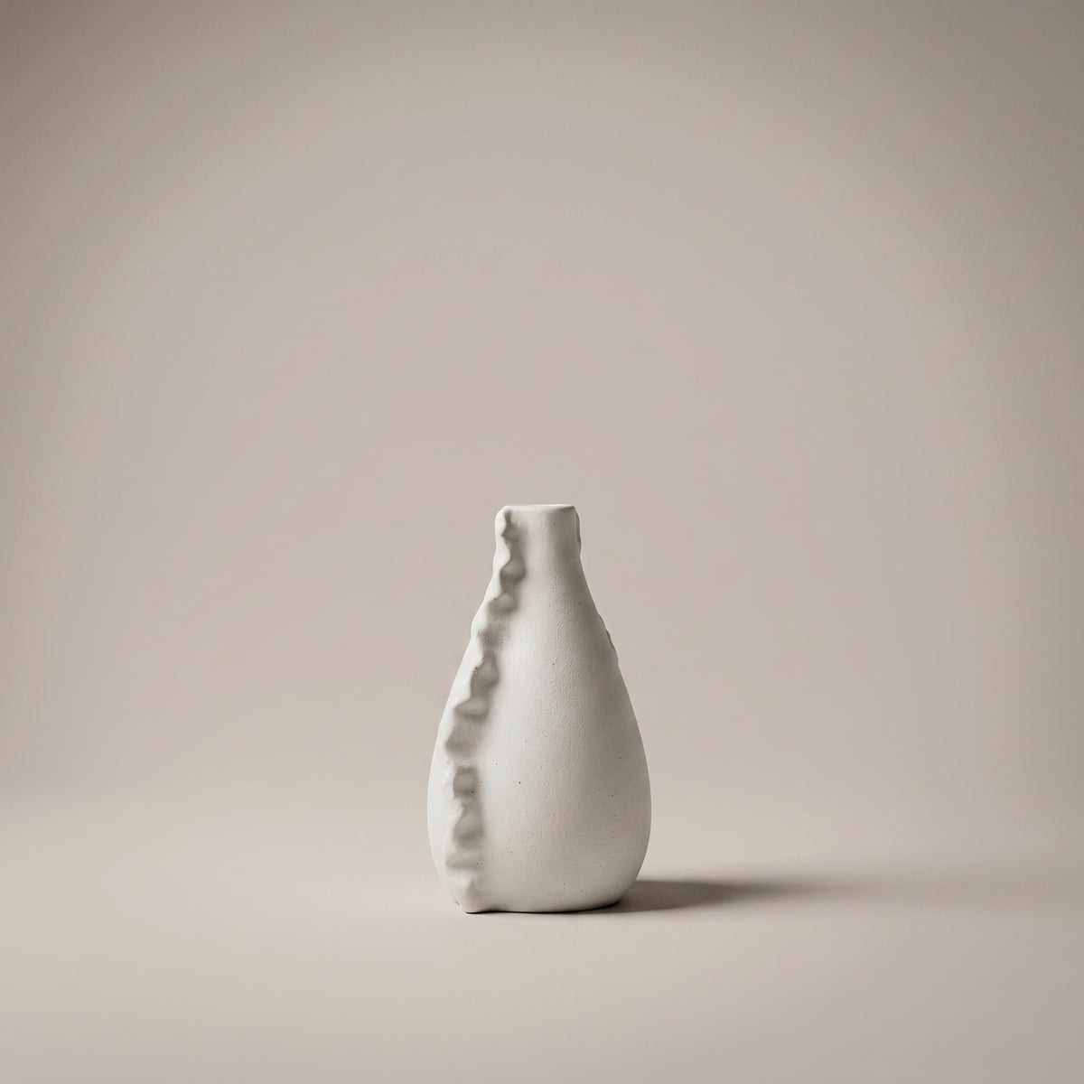 White Ceramic Flower Vase (Small) by Zodiya