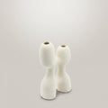 White Ceramic Vase (Double Spout) by Zodiya
