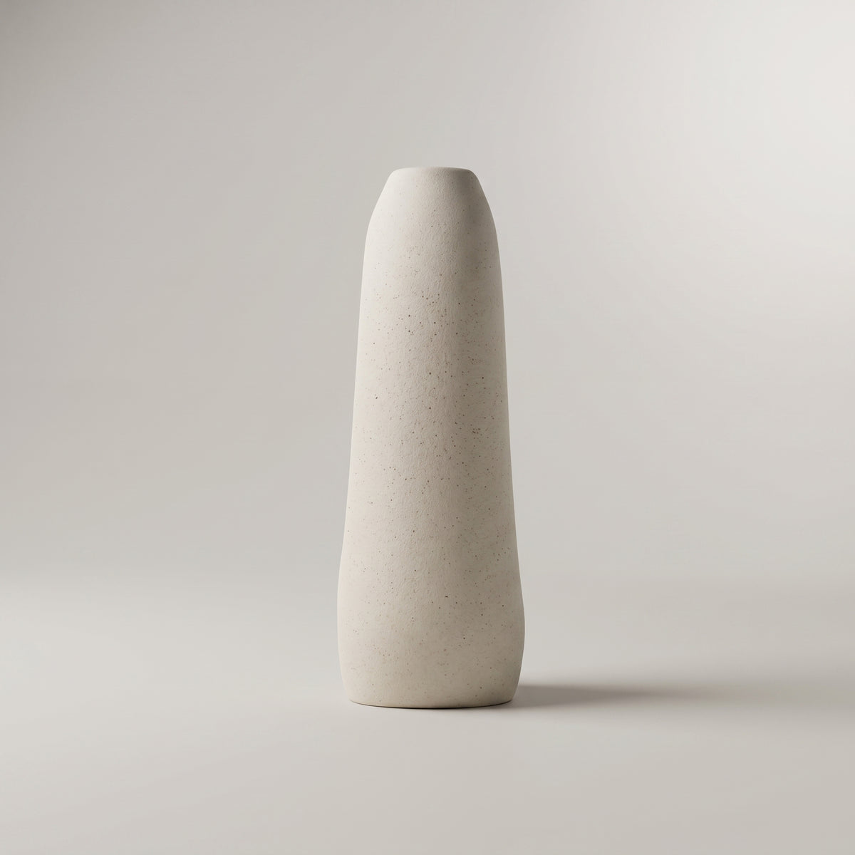 White Ceramic Flower Vase (Hollow, Ring) by Zodiya