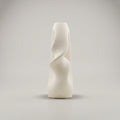White Ceramic Flower Vase (Hollow, Ring) by Zodiya