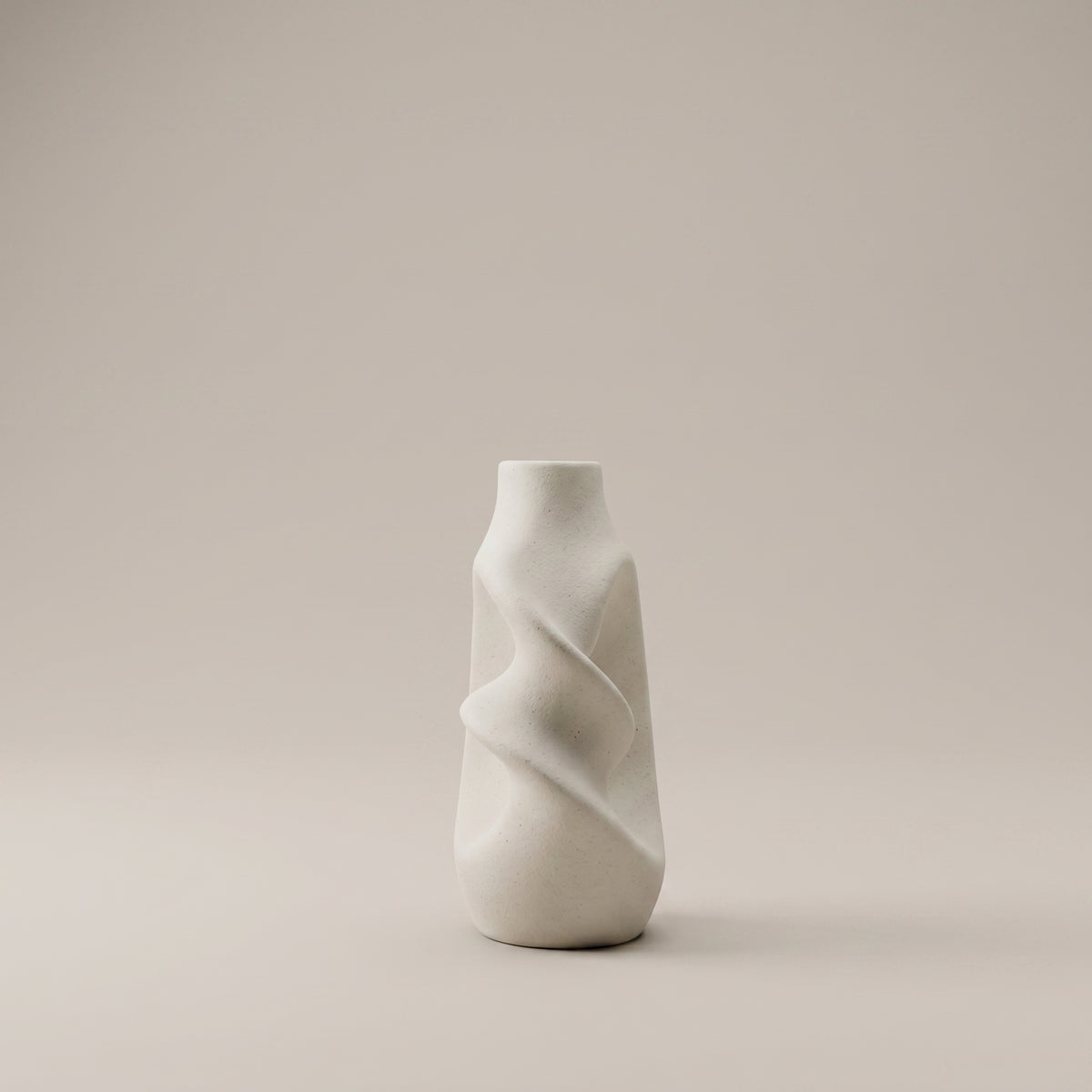 White Ring Ceramic Flower Vase (Small) by Zodiya