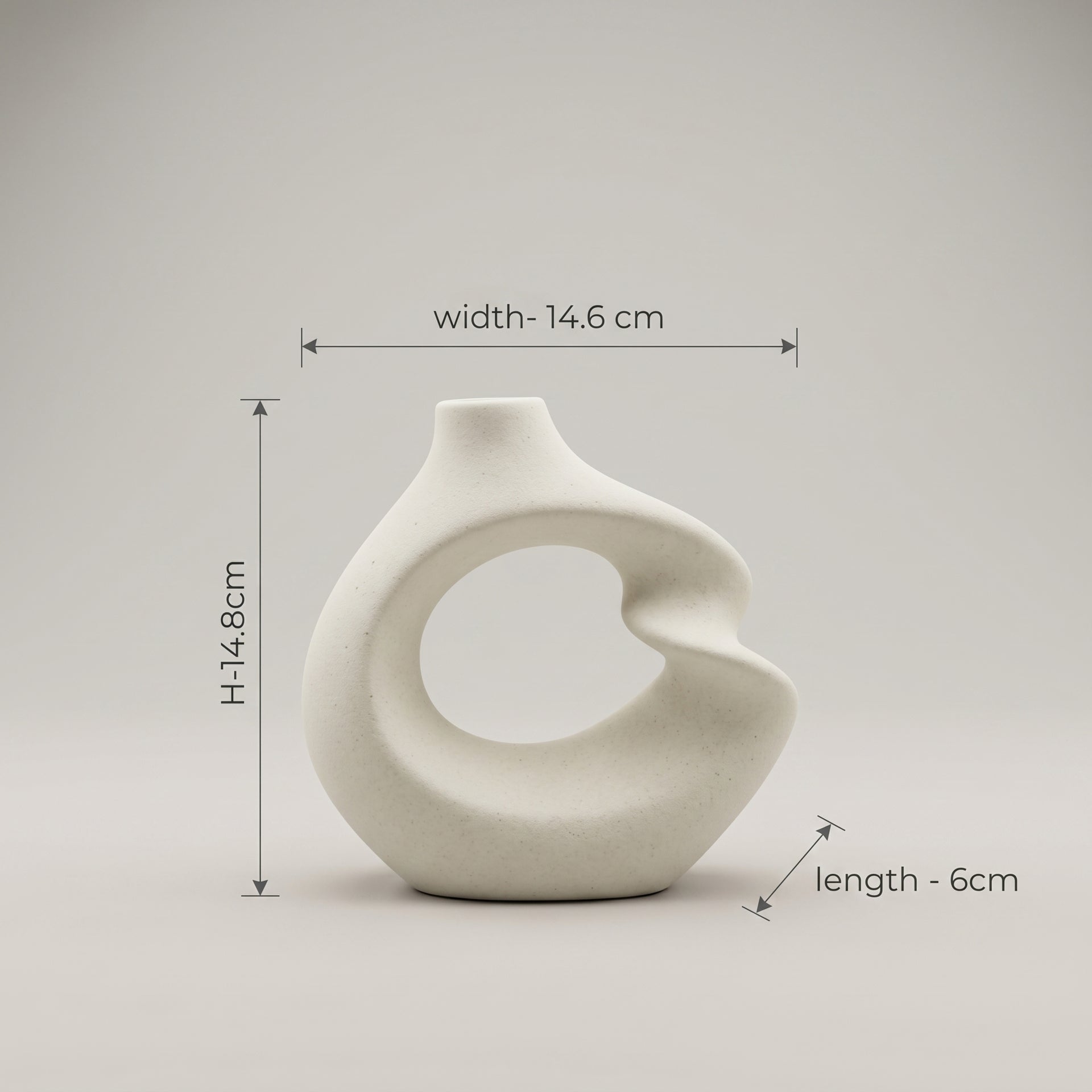 Abstract Ceramic Flower Vase by Zodiya