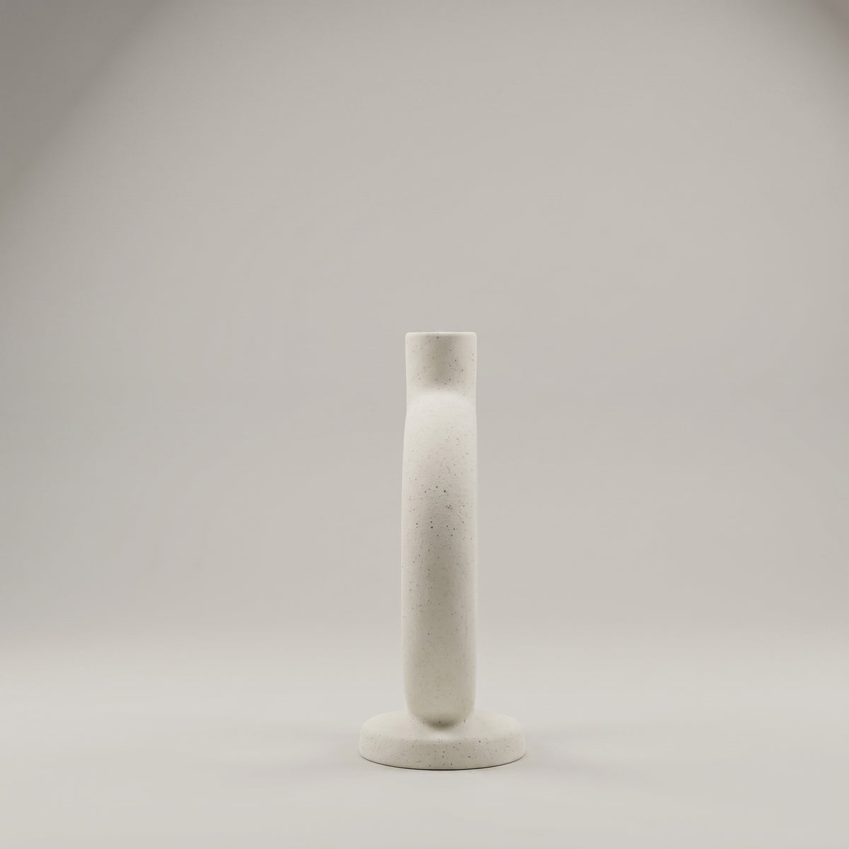 Off-White Circular Ceramic Ring Vase by Zodiya