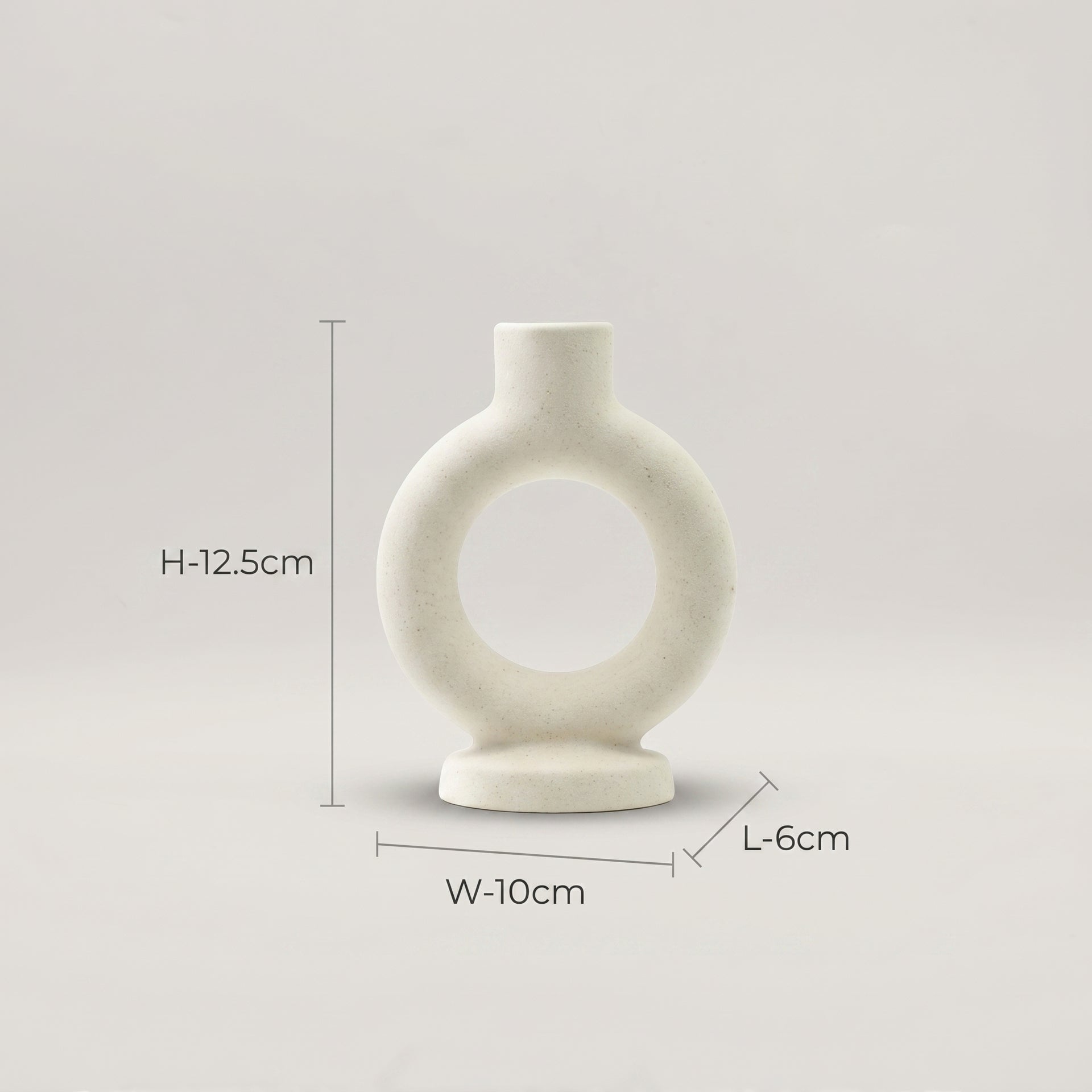White Ceramic Vase by Zodiya