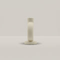 Off-white Circular Ceramic Ring Vase (small) by Zodiya