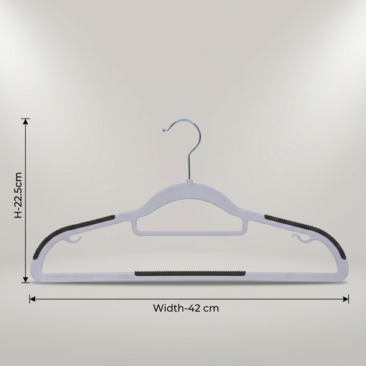 White Clothes Hanger Set of 10 by Zodiya
