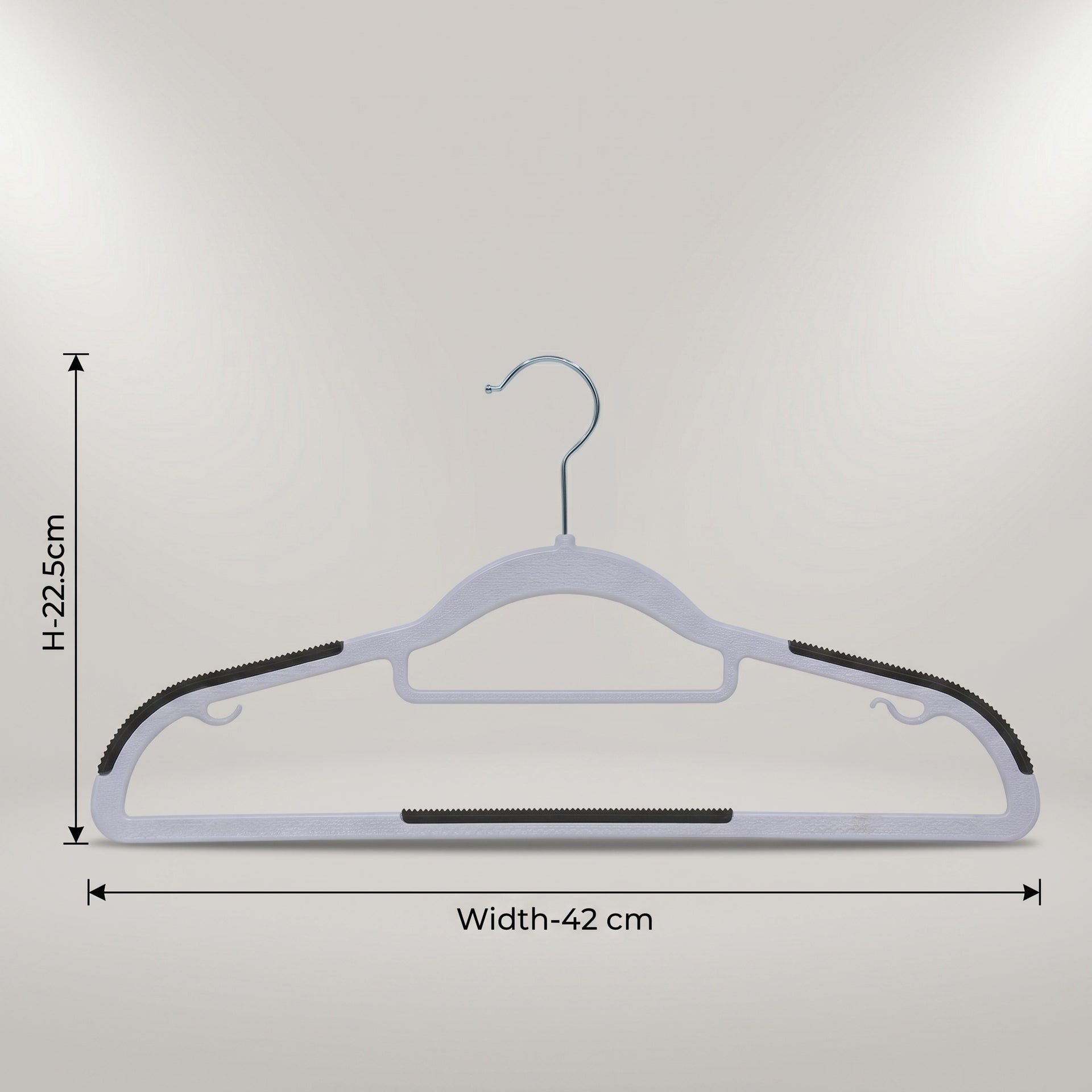 White Clothes Hanger Set of 10 by Zodiya
