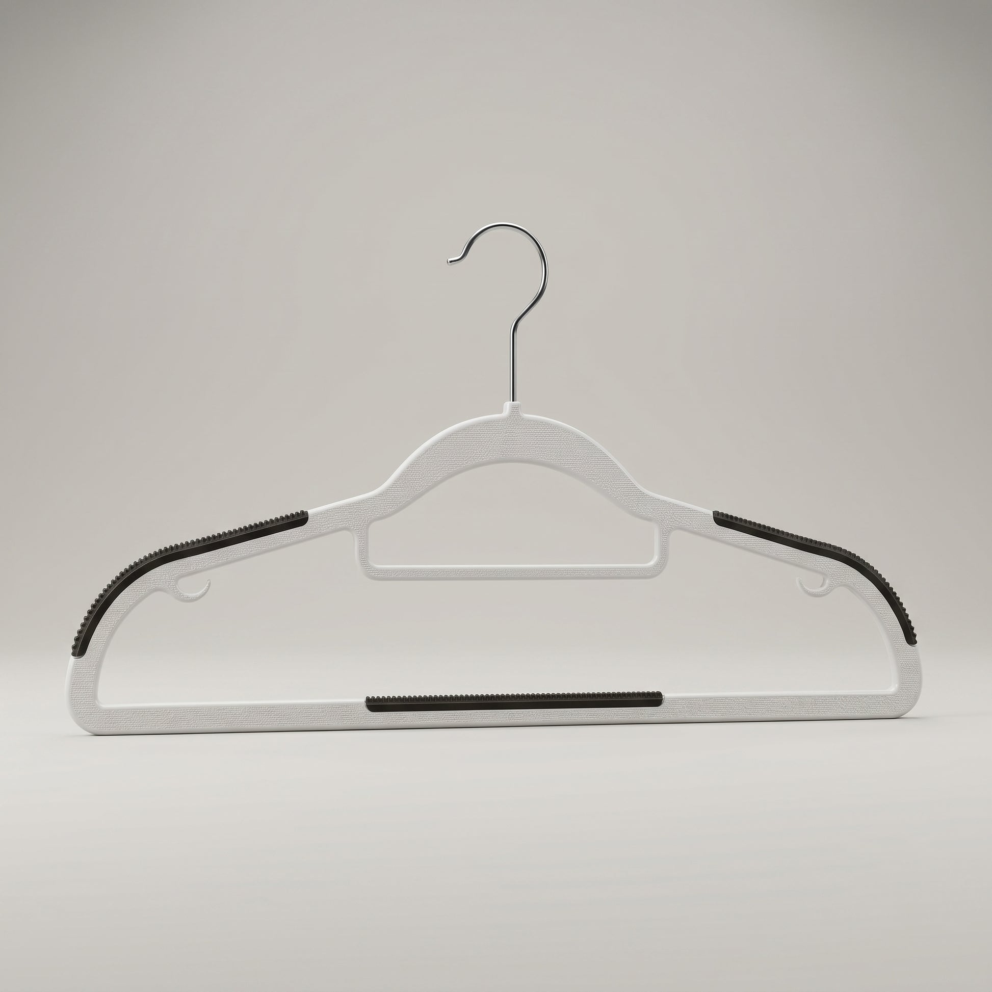 White Clothes Hanger Set of 10 by Zodiya-3