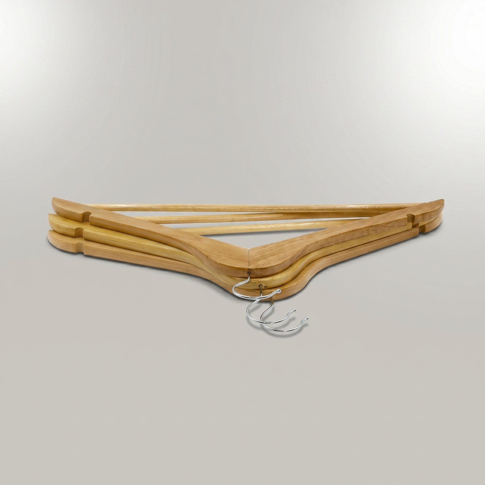 Wooden Clothes Hanger Set of 3 by Zodiya-4