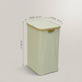 Cream Canvas Laundry Basket With Lid By Zodiya