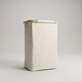 Cream Canvas Laundry Basket With Lid By Zodiya
