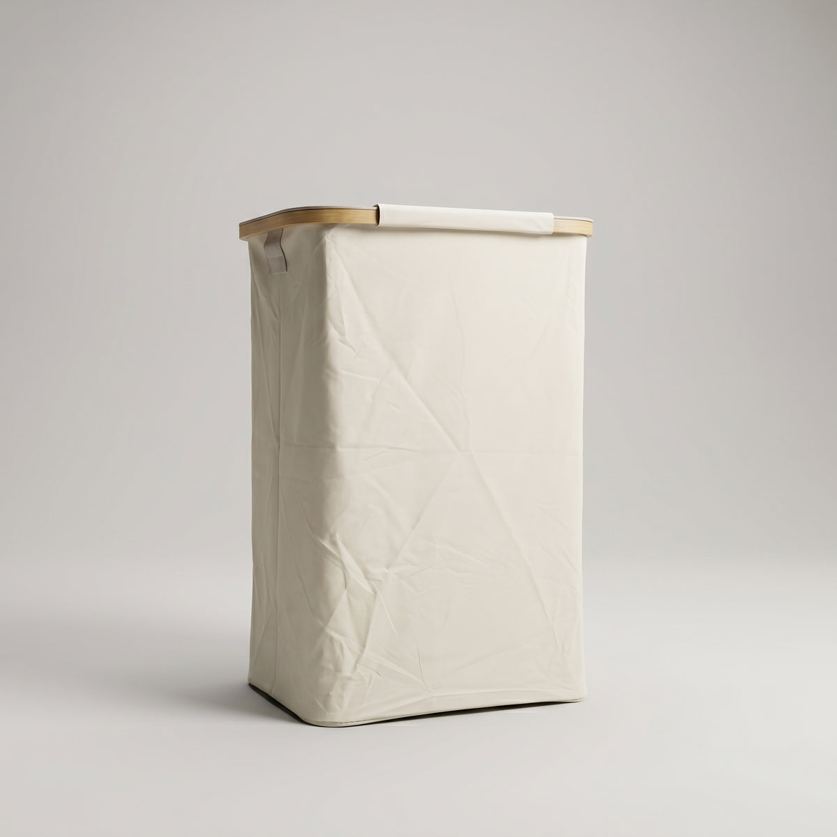 Cream Canvas Laundry Basket With Lid By Zodiya
