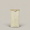 Cream Canvas Laundry Basket With Lid By Zodiya