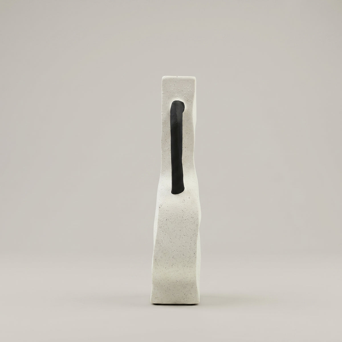 White Ceramic Flower Vase with Handles By Zodiya