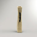 Beige Ceramic Pitcher Vase with Black Handle By Zodiya