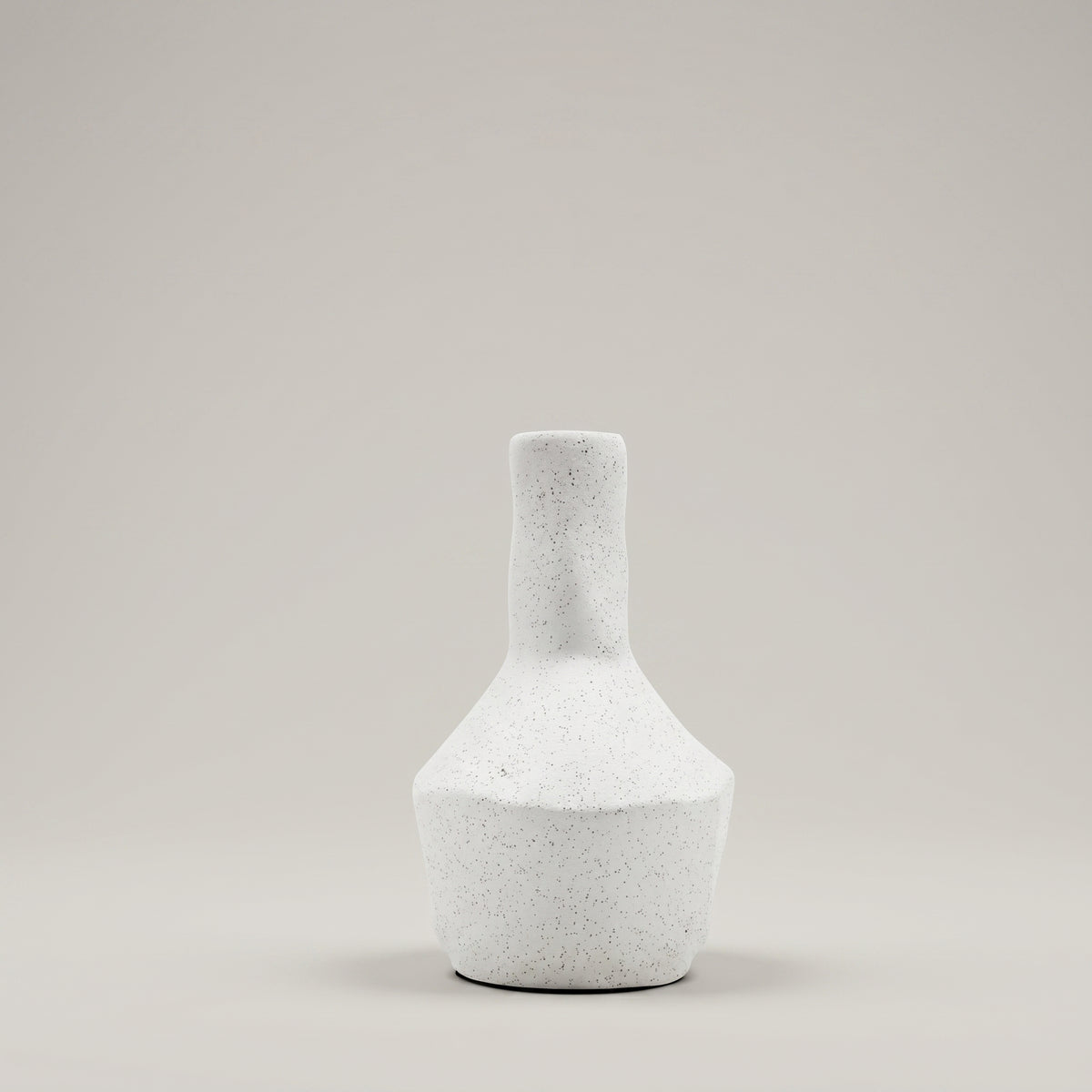 White Ceramic Pitcher Vase ( Black Handle) by Zodiya