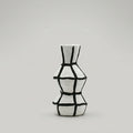 Ceramic Flower Vase (Black,white) By Zodiya