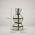 Ceramic Flower Vase (Black,white) By Zodiya