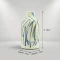 Painted Ceramic Flower Vase (Blue) By Zodiya