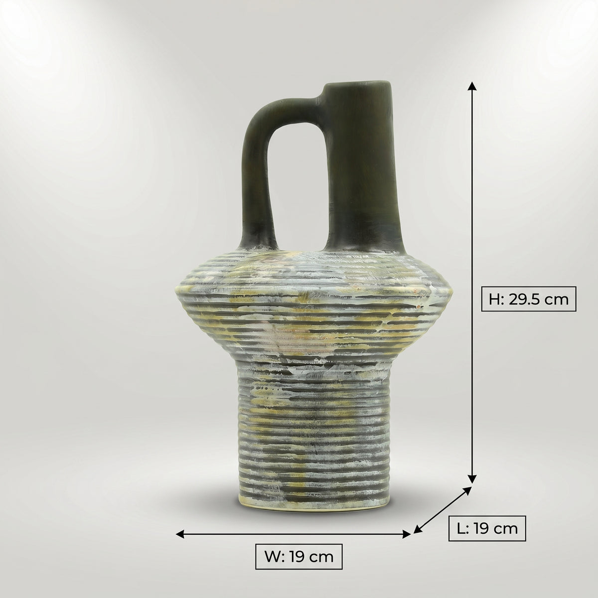 Black Ceramic Flower Vase by Zodiya