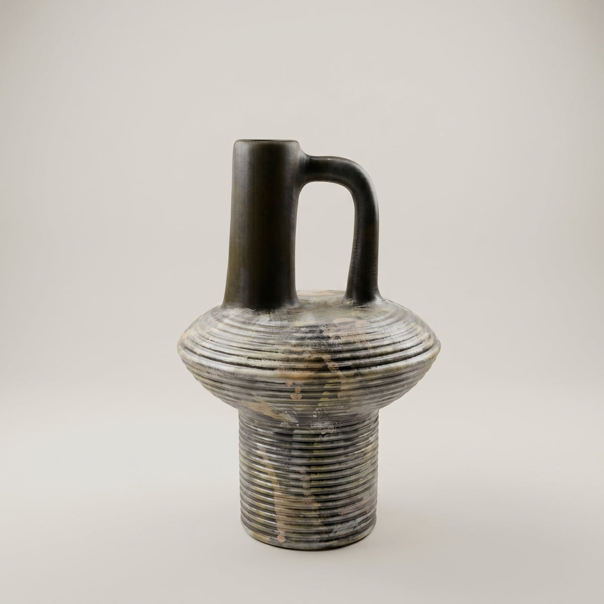 Black Ceramic Flower Vase by Zodiya
