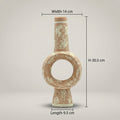 Terracotta and White Ring Ceramic Flower Vase By Zodiya