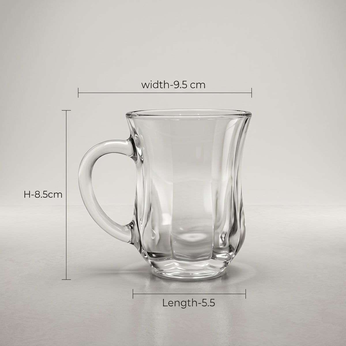 Glass Cup Set Of 6 By Zodiya