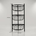 Black Metal Vegetable Organiser Rack By Zodiya