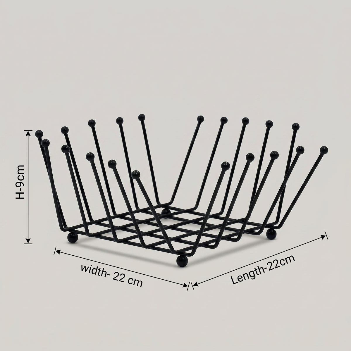 Black Counter Top Organiser Basket by Zodiya