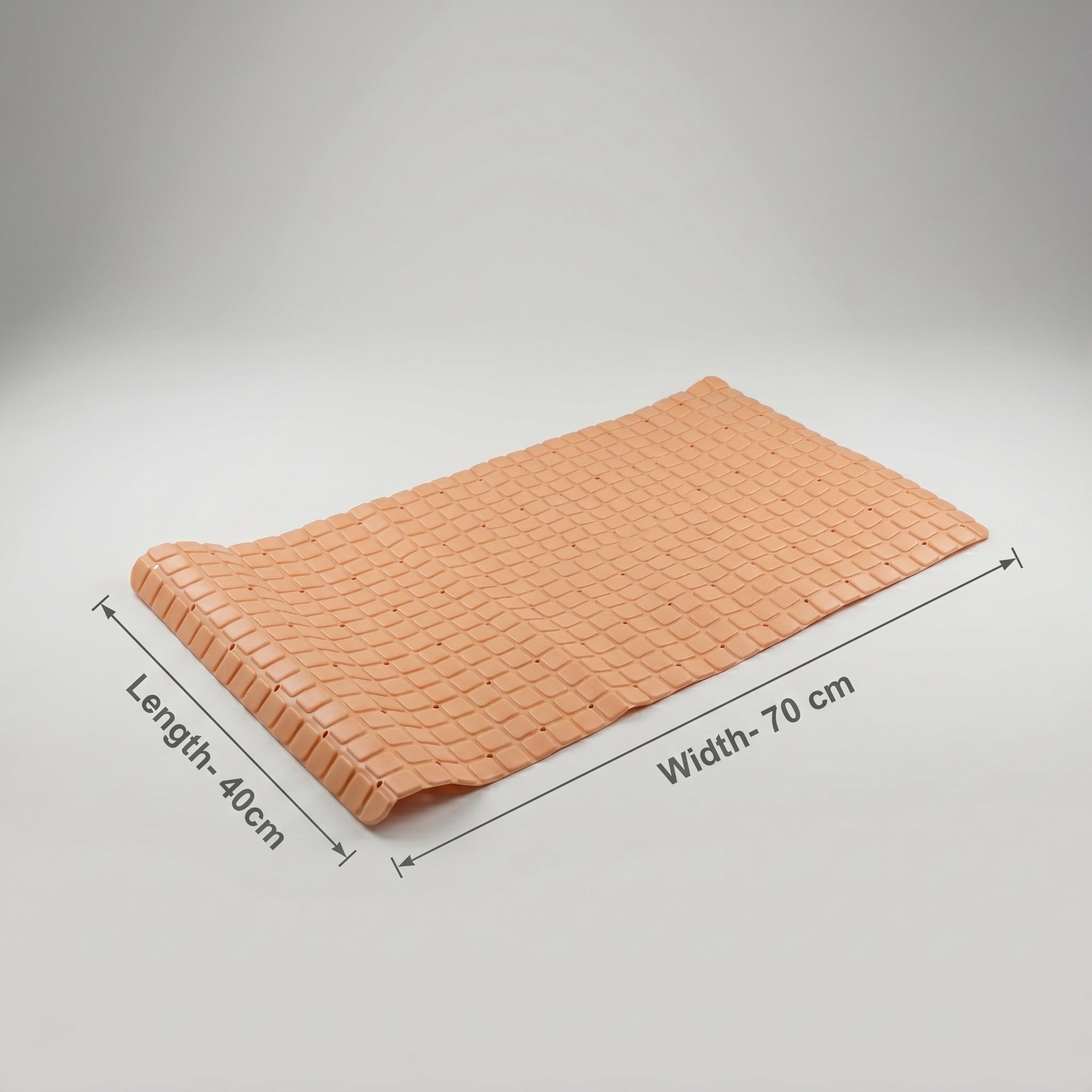Orange Anti Slip Bath Mat By Zodiya