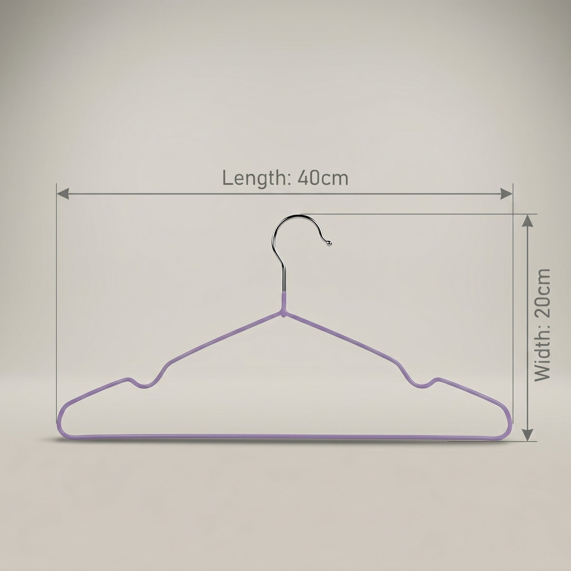 Purple Metal Cloth Hanger Set Of 10 By Zodiya