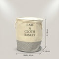 Beige Cloth Laundry Basket by Zodiya