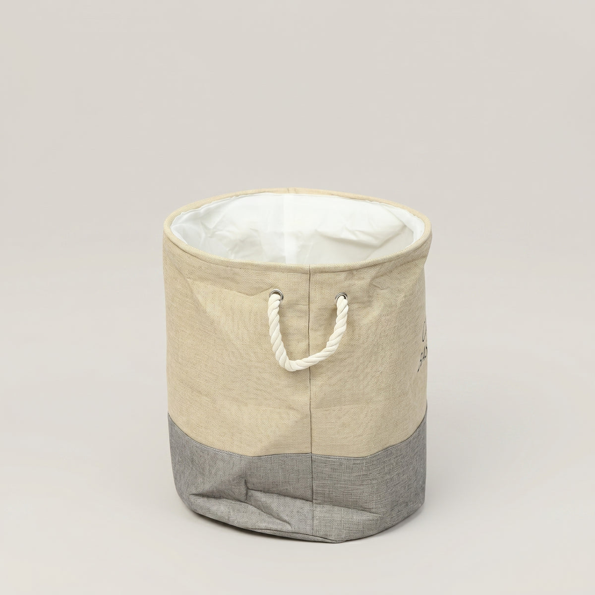 Beige Cloth Laundry Basket by Zodiya