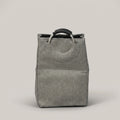 Grey Linen Laundry Bag with Ring Handles By Zodiya