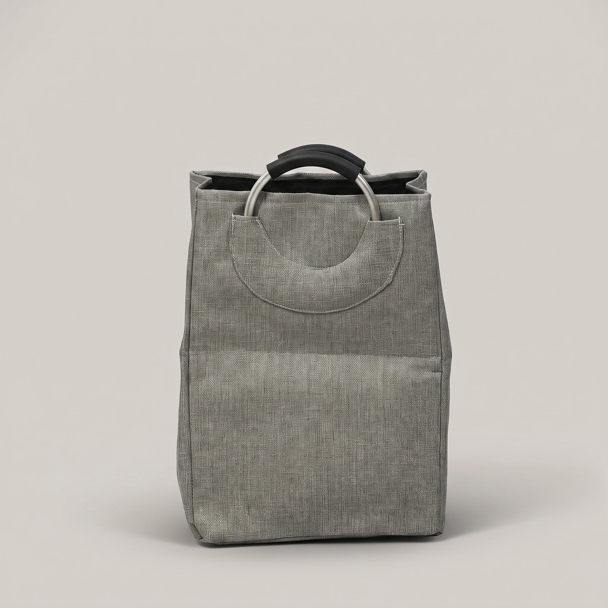 Grey Open Top Laundry Bag By Zodiya-5