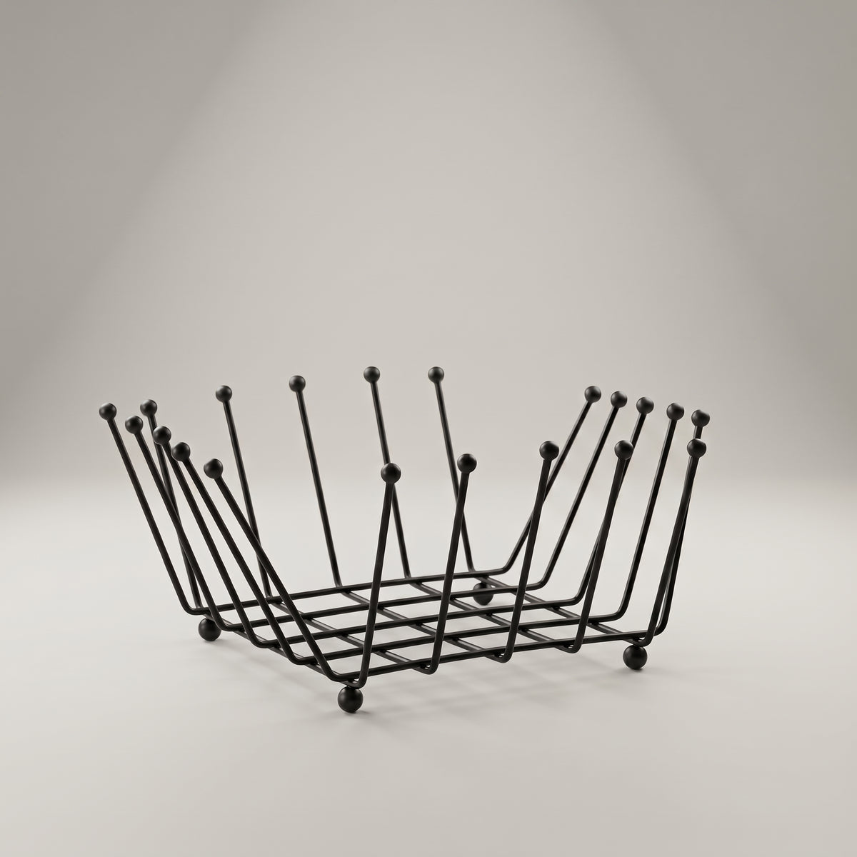 Black Counter Top Organiser Basket by Zodiya