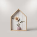 Wooden House Box Floral 3D Wall Decor by Zodiya