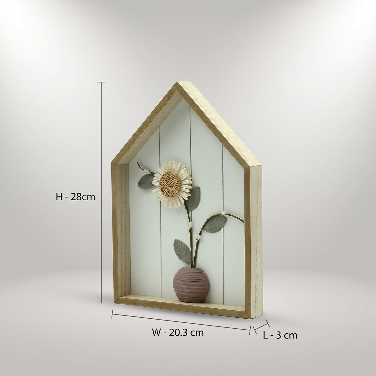 Wooden House Box Floral 3D Wall Decor by Zodiya