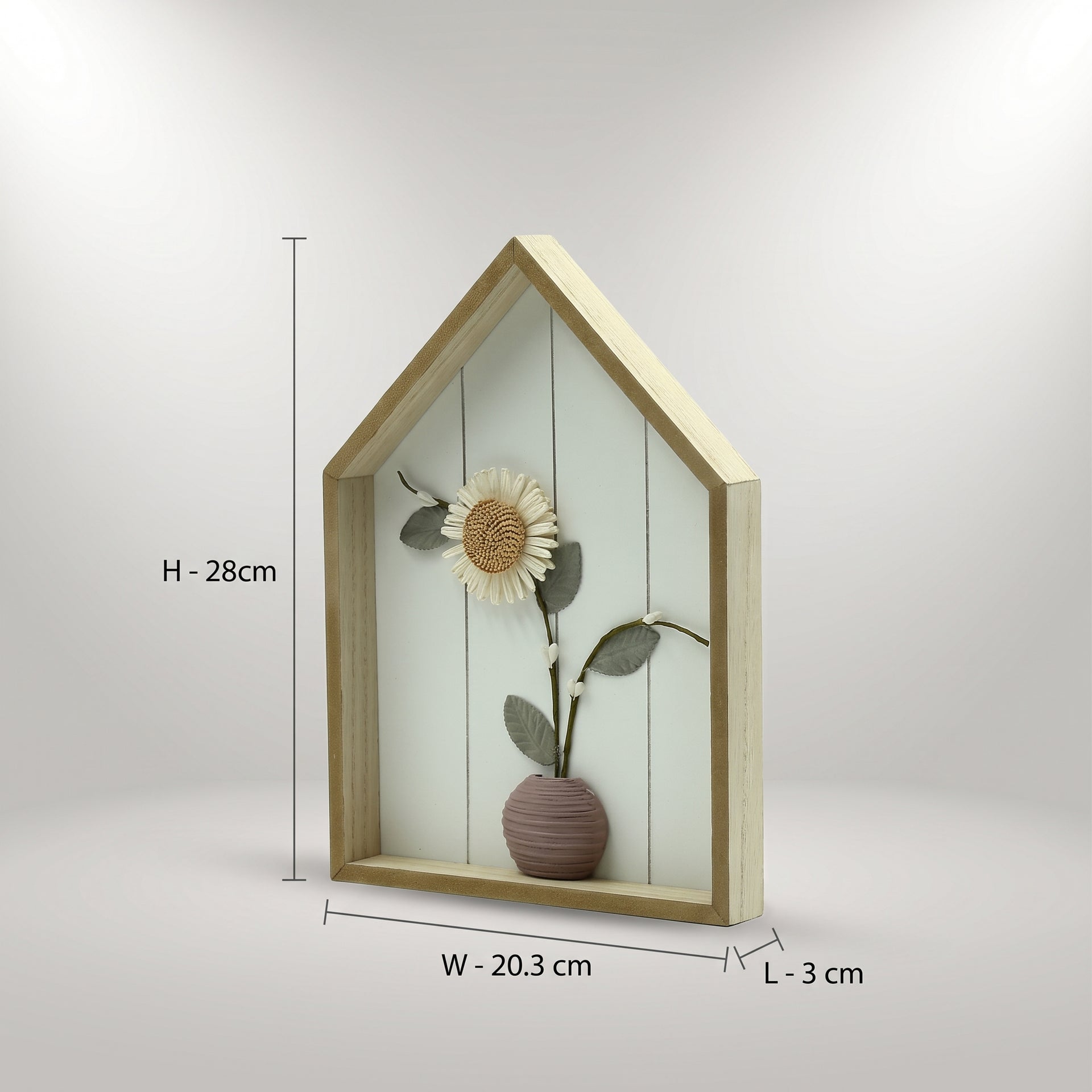 Wooden Pentagon Shape Table Decor By Zodiya